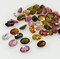 Natural Multi Tourmaline Cut Stones Loose Gemstones, Multi Color - 6x4mm - 10 Pieces